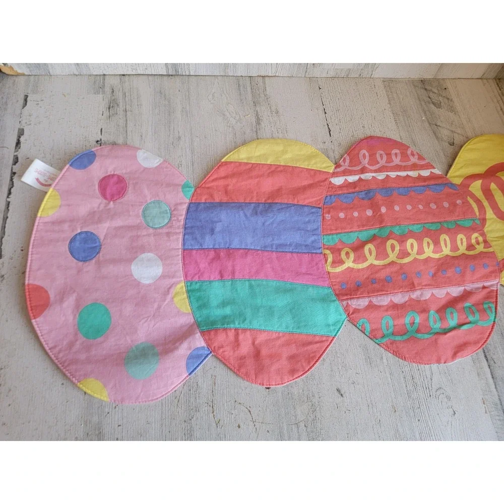 Pastel easter egg colorful table runner spring‎ accessory home decor unique